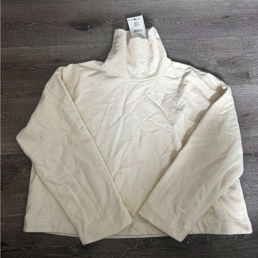 Zara high neck sweatshirt butter yellow